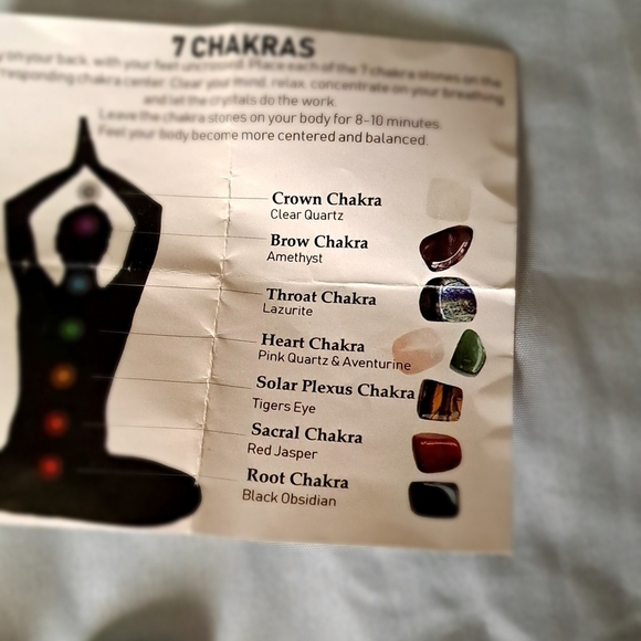 8 PC Beginners Earth Boho Chakra Crystal's Set - Picture 6 of 9